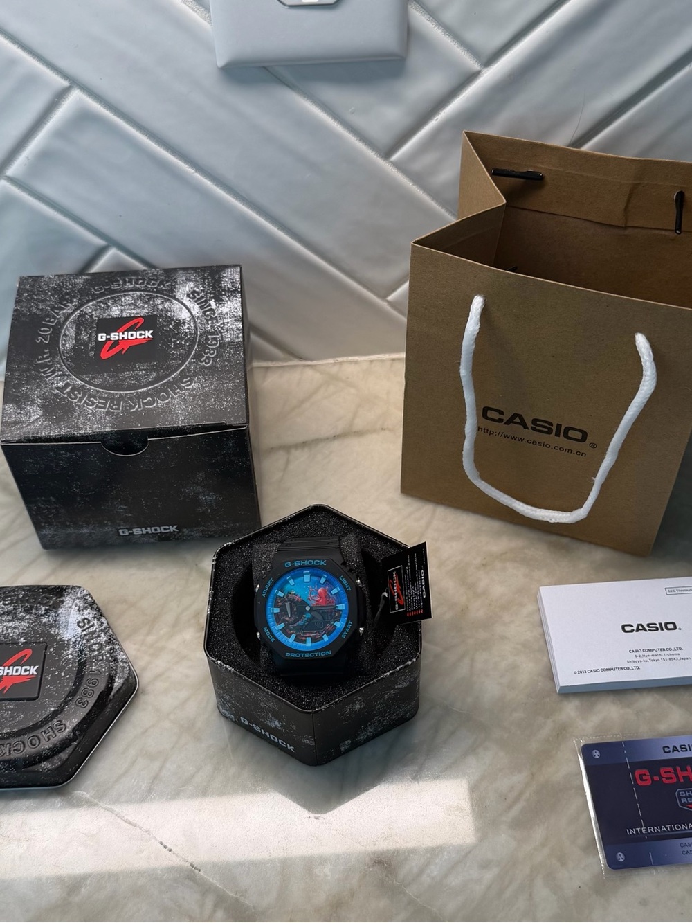 Casio G-Shock Blue Analog-Digital Sports Watch- Ocean